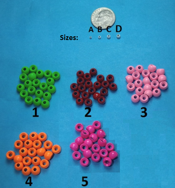 Plummeting Tungsten Beads - Bright Colors - Click Image to Close